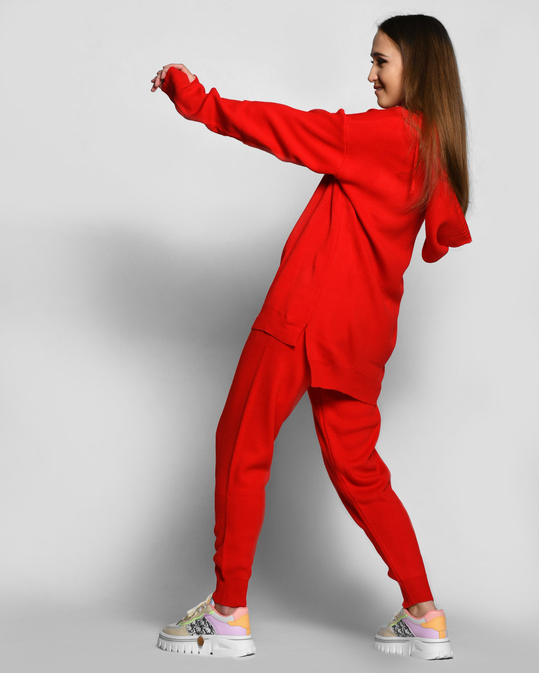 Демисезонный красный спортивный костюм 55137 xp-2516 Демисезонный красный спортивный костюм 55137 xp-2516